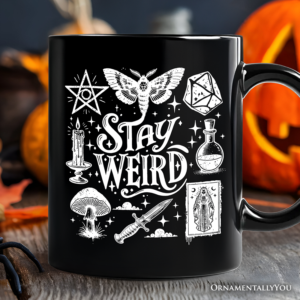 Stay Weird Witchy Vibes Gift Mug, Mystical Halloween Gift