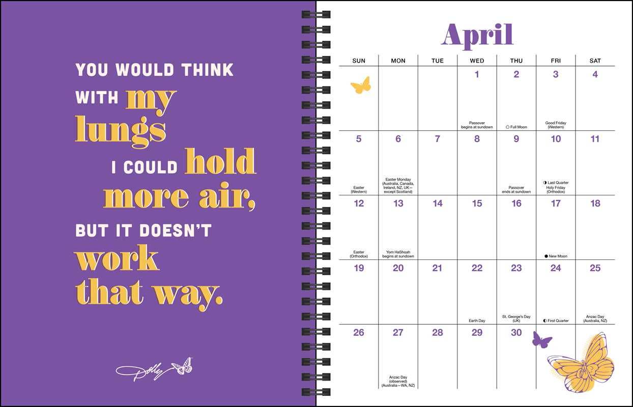 Dollyisms: Dolly Parton's 12-Month 2026 Softcover Monthly/Weekly Planner Calenda by Andrews McMeel Publishing