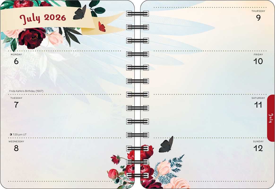 For the Love of Frida 2026 Weekly Planner Calendar by Angi  Sullins