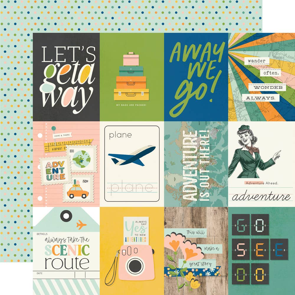 Happy Travels 3x4 Double-Sided Designer Elements