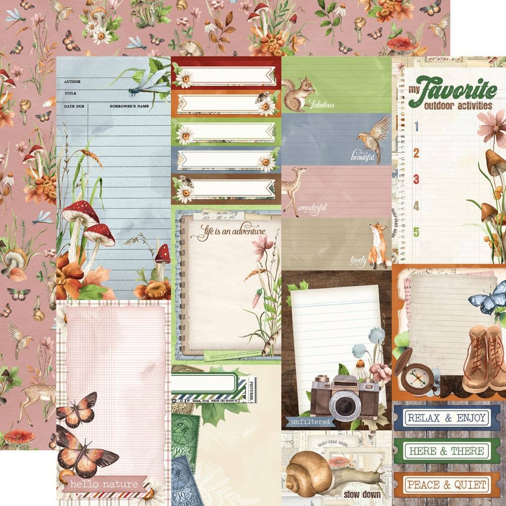 Simple Vintage Woodlands Journal Elements Double-Sided