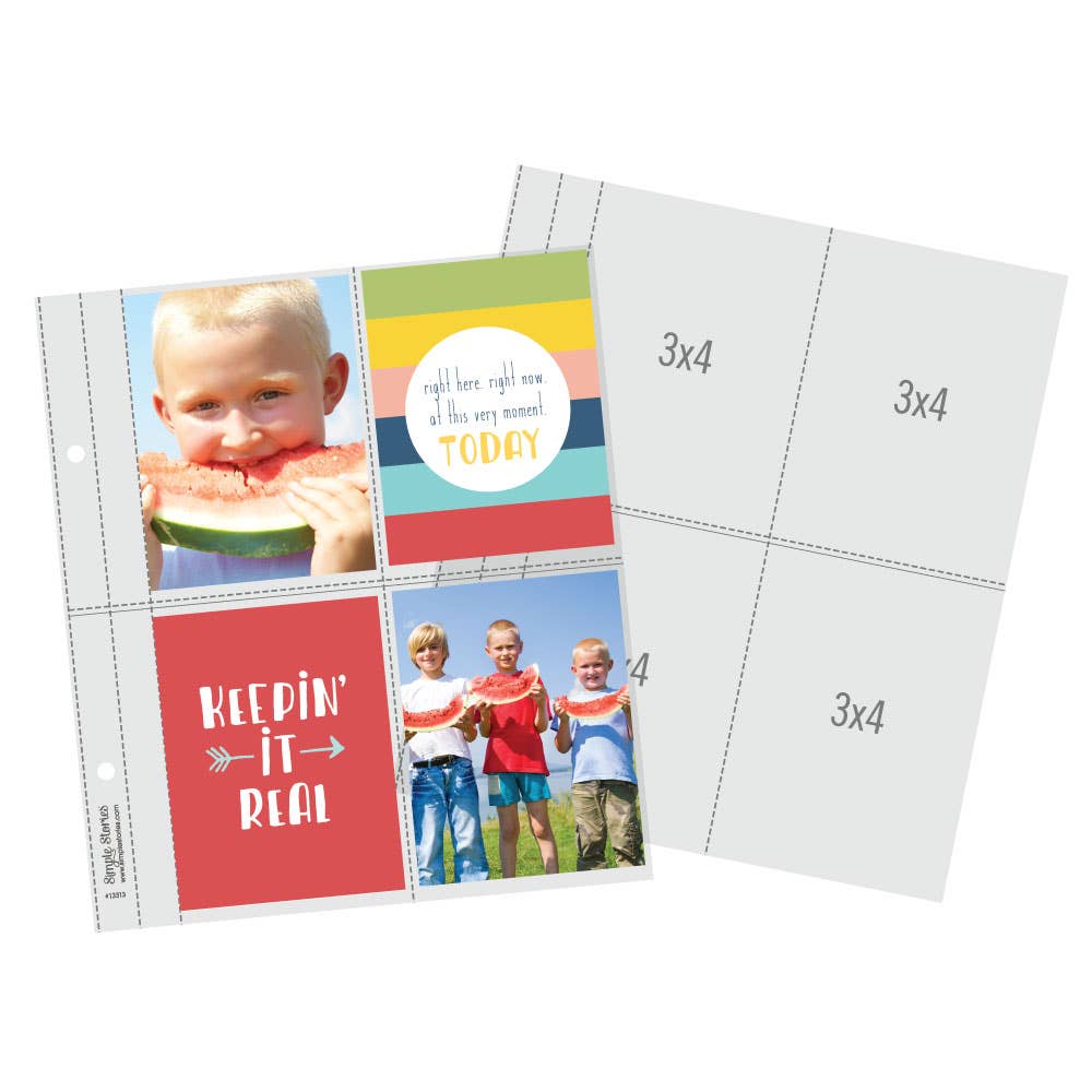 3x4 Pack Refils 6X8 SN@P! Flipbook Pages