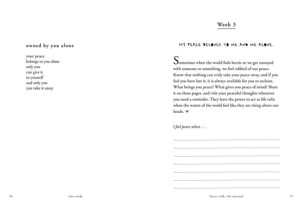 Heart Talk: The Journal by Cleo Wade