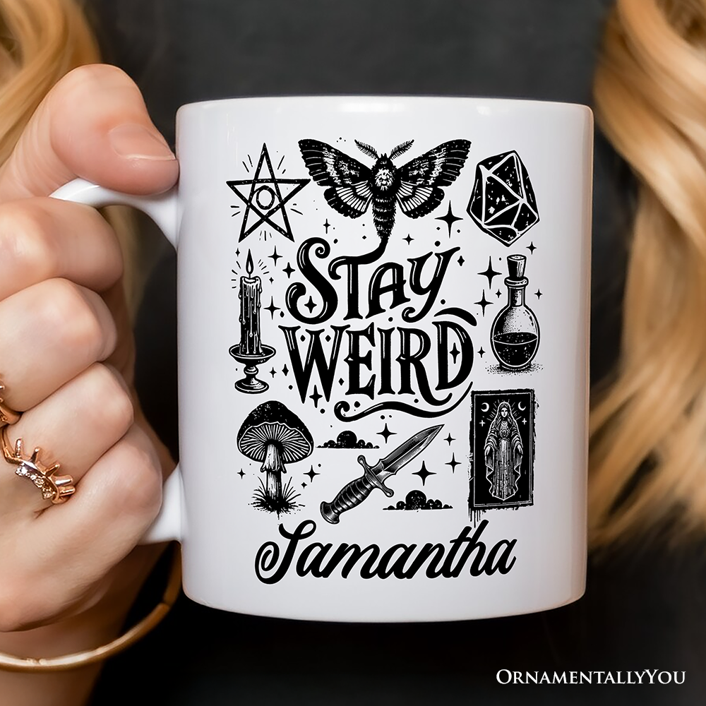 Stay Weird Witchy Vibes Gift Mug, Mystical Halloween Gift