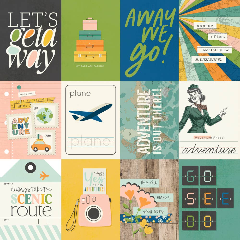 Happy Travels 3x4 Double-Sided Designer Elements
