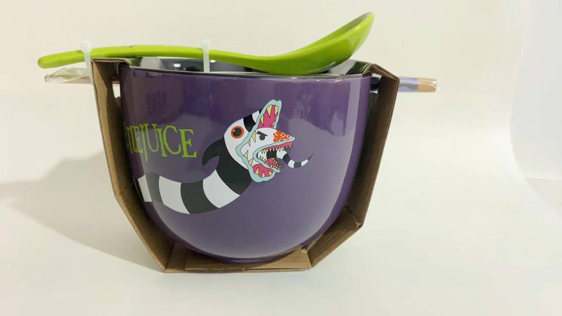 Beetlejuice Sandworm Breakthrough 20oz Ceramic Ramen Bowl