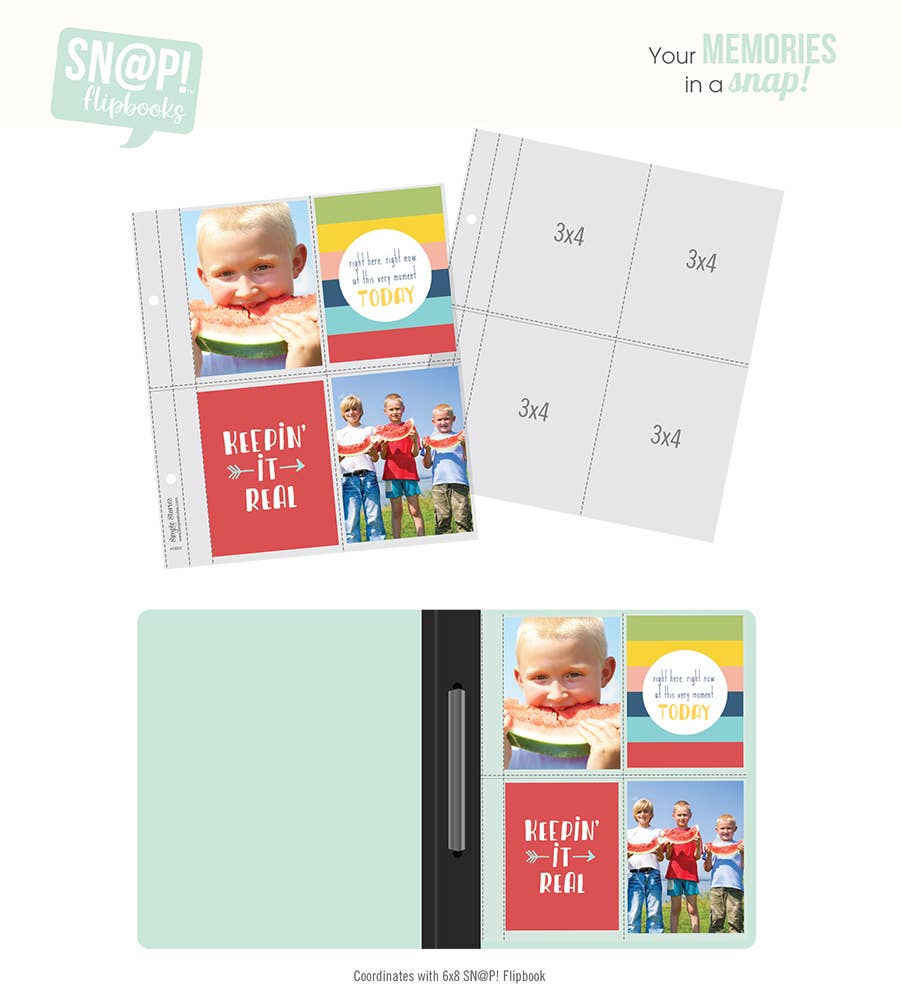 3x4 Pack Refils 6X8 SN@P! Flipbook Pages