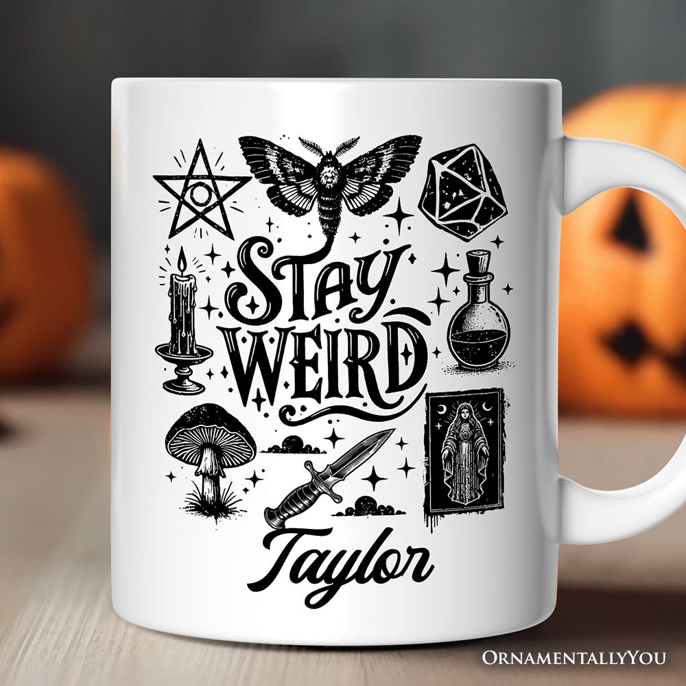 Stay Weird Witchy Vibes Gift Mug, Mystical Halloween Gift